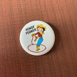 Retro Howdy Podner Betty Boop Pin